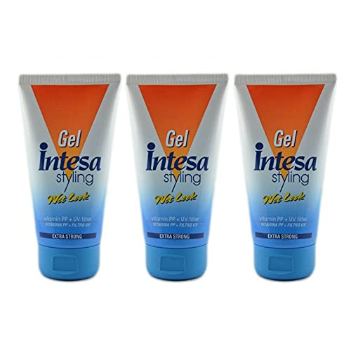 set. 3 pezzi Intesa Styling Gel Wet Look Extra Strong Capelli 150 ml