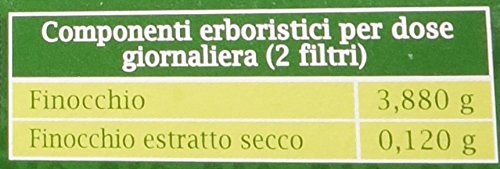 Sognid'Oro - Infuso Finocchio, Riduce il Gonfiore Addominale - 4 confezioni da 20 filtri [80 filtri, 160 g]