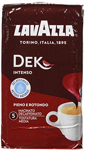 Lavazza Caffè Macinato Decaffeinato Dek Intenso - 10 confezioni da 250 grammi [2.5 Kg]