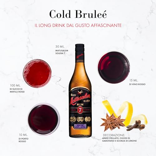 Matusalem Solera 7 70cl - Rum Dorato Eccezionalmente Versatile. 40% vol.