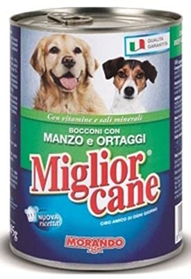 Set 24 MIGLIOR Cane Bocconcini Manzo/Ortaggi Gr.400 Alimento per Cani