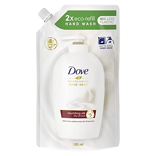 Dove - Ricariche nutrienti per il lavaggio delle mani, fine silk (1 x 500 ml)