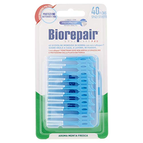 Biorepair, Scovolini Interdentali Cilindrici con MicroRepair, Scovolini Dentali, Formato Ultra Fine, Antibatterici, per una Pulizia Profonda per Gengive