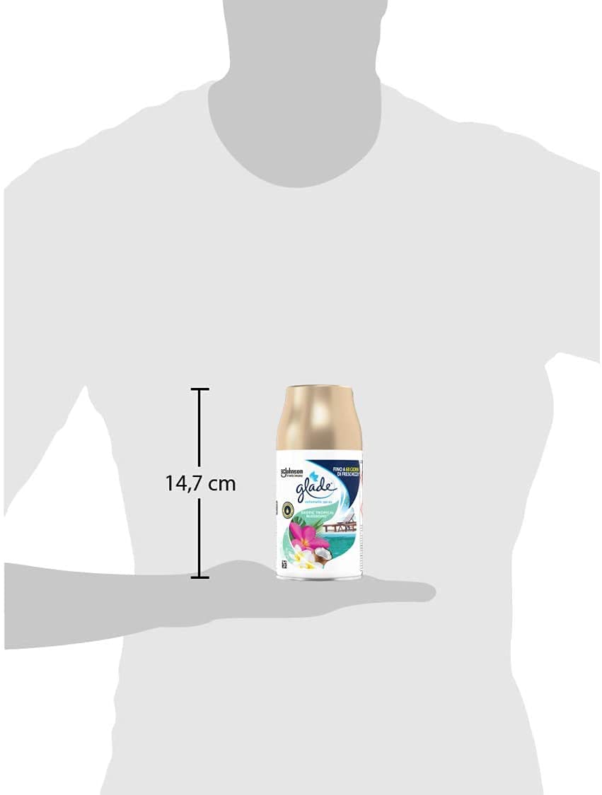 Glade Automatic Spray Ricarica, Profumatore per Ambienti, Fragranza Tropical Blossom, 1 Confezione da 1 Ricarica da 269 ml