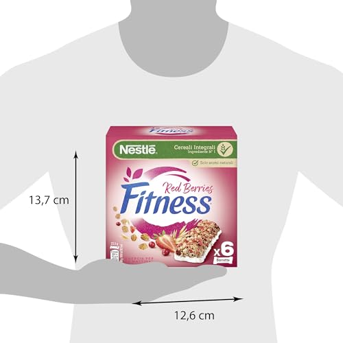 FITNESS Red Berries Barrette di Cereali Integrali con Frutti Rossi, 6 barrette da 23,5g (141g)