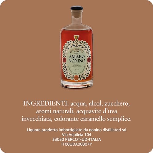 Distillerie Nonino dal 1897, Amaro Nonino Quintessentia, Liquore d'erbe nobilitato da Acquavite d'Uva invecchiata in barriques - bottiglia in vetro da 700 ml
