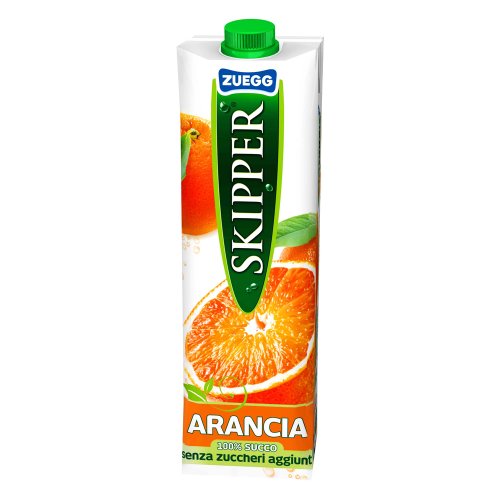 Zuegg - Skipper, Arancia 100% succo - 12 pezzi da 1 l [12 l]