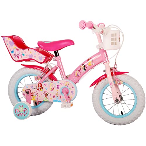 Bicicletta per bambini, Principesse, Disney, bici con rotelle, 12" 14" e 16", bambini dai 3 ai 6 anni