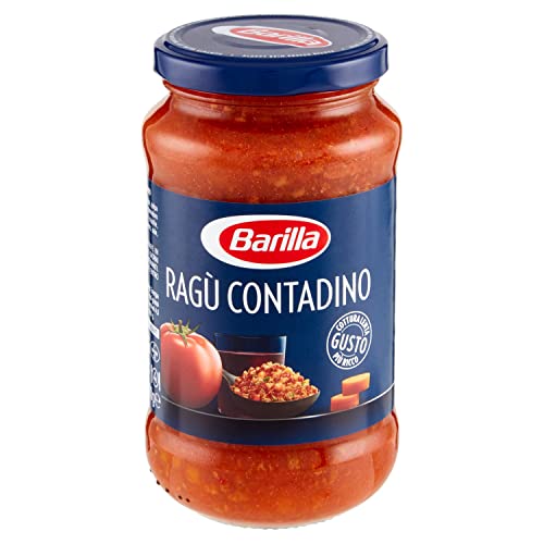 Barilla Sugo Ragù Contadino Salsa Pronta al Pomodoro con Vino Rosso, 400g