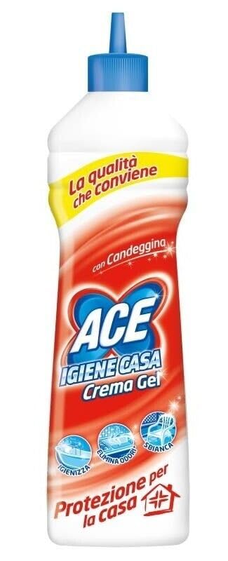 15x ACE Igiene Casa Crema Gel con Candeggina,Detergente per Casa, 500ml + 1x Gingerino Recoaro Aperitivo Italiano 10cl IN OMAGGIO