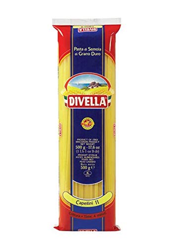 DIVELLA PASTADI SEMOLA DI GRANO DURO CAPELLINI 11 GR 500 X 36