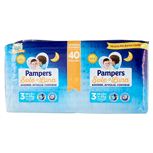 PAMPERS SOLE&LUNA JUNIOR pacco doppio x30 pezzi