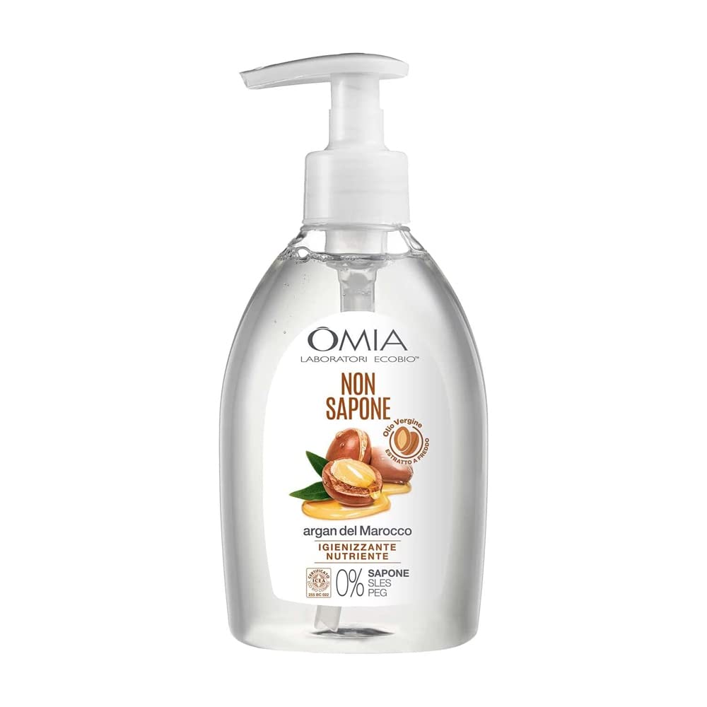 OMIA Non Sapone Igiene Mani&Viso Eco Biologico Argan 300 Ml