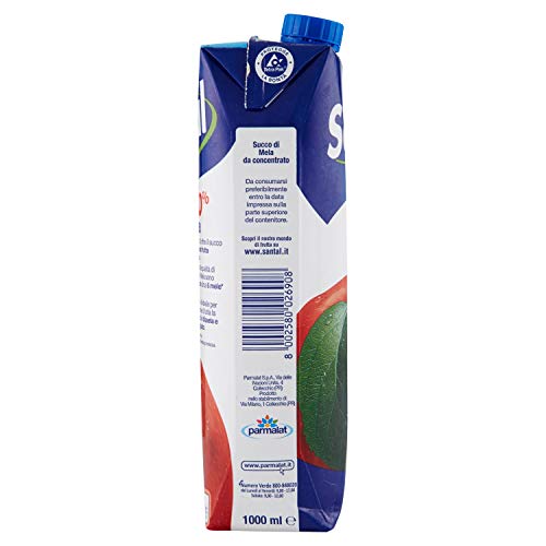 Santal - Succo, 100% Mela - 12 pezzi da 1 l [12 l]