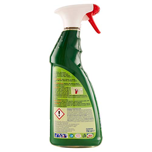 Bref Bref 100% Brillante, Spray Sgrassatore Rimuove Efficacemente Il Grasso Più Ostinato, 750 Ml - 8 confezione da 750 ml
