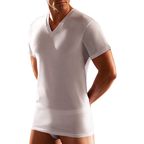 CAGI Intimo Uomo T-Shirt Manica Corta Scollo V Cotone Pettinato 1305