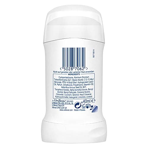 Dove, Deodorante Original Stick, Deodorante Antitraspirante in Stick, con 1/4 Crema Idratante, Protezione Fino a 48 Ore, Deodorante Uomo e Donna, 40 ml