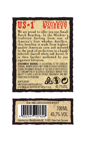 Michter's US*1 Small Batch Kentucky Straight Bourbon Whiskey 45,7% Vol. 0,7l