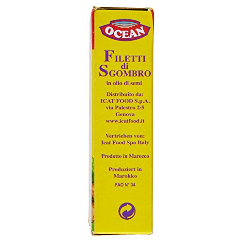 Ocean - Filetti di Sgombro, in Olio di Semi - 25 pezzi da 125 g [3125 g]