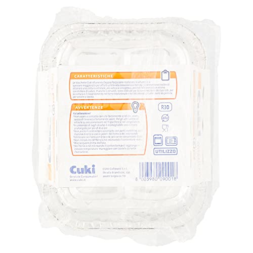 Cuki - Vaschette Alluminio, Doppia Forza - 6 Pezzi - [confezione da 12]