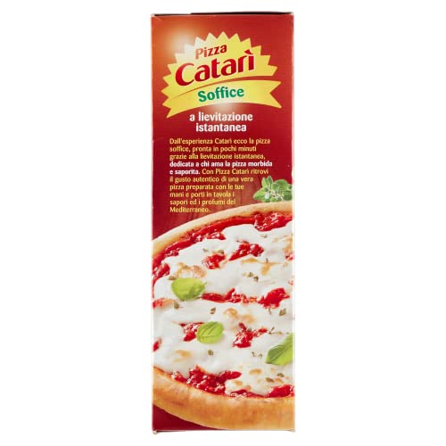 Catarì Pizza Preparato per Pizza Soffice, a Lievitazione Istantanea, con Miscele per la Base, Polpa di Pomodoro e Bustina di Origano
