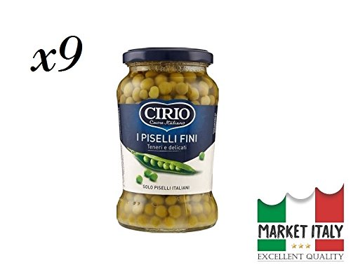 Cirio Piselli Fini Teneri e Delicati Coltivati in Italia (9 x 370g)