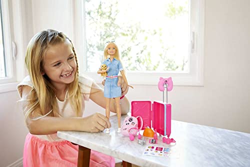 Barbie Scooter e Cagnolino, Moto con Cucciolo e Casco, Bambola non Inclusa, per Bambini 3 + Anni, FRP56