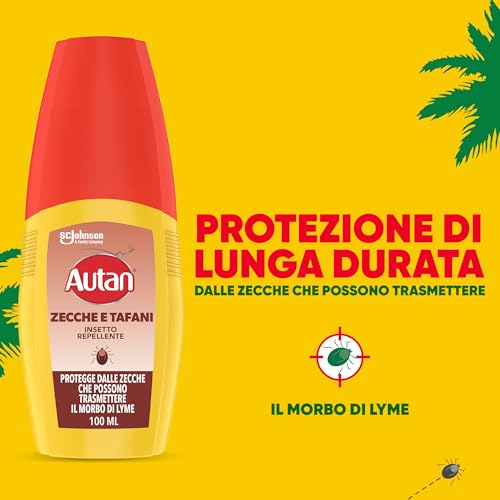 Autan Zecche e Tafani Vapo, Spray Antizecche e antizanzare Comuni, Tigre e Tropicali, Insetto Repellente, 1 Confezione da 100 ml