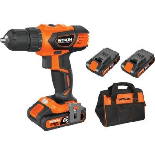 Trapano avvit batteria gp20v 622035 wokin volt 20x2 ah 2,0 + softbag Wokin