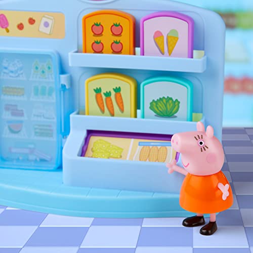 Peppa Pig Hasbro playset Peppa al Supermercato, Giocattolo per età prescolare, Include 2 Action Figure e 8 Accessori a Tema, dai 3 Anni in su, Colore Come Indicato, Medium, 5010994137618