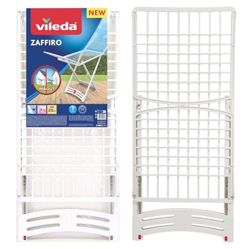 Gimi Zaffiro Stendibiancheria da Pavimento, Stendino a Cavalletto, da Esterno, con Ruote, Richiudibile, Spazio di Stenditura 20 m, in Resina 100%, 182 x 55 x 88 cm