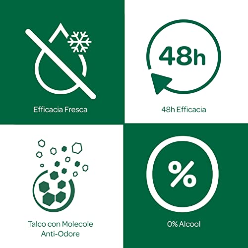 Borotalco, Deodorante Spray Attivo, Formula Senza Alcool e con Talco con Molecole Anti-Odore, Efficacia Fresca, 48h di Efficacia - 1 Flacone da 150 ml