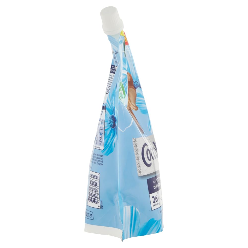 10x Coccolino Ammorbidente Concentrato Aria di Primavera,Eco Pack 26 Lavaggi,Formato Risparmio in Busta da 600ml + 1 Busta di Talco Felce Azzurra in omaggio da 100g