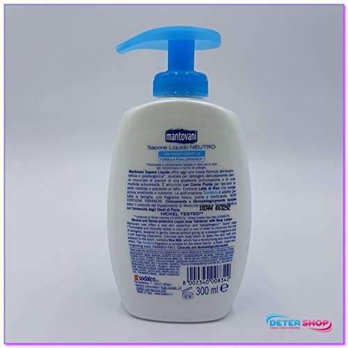 MANTOVANI SAPONE LIQUIDO NEUTRO BASE 300ML.GARDENIA CON CREMA FLUIDA