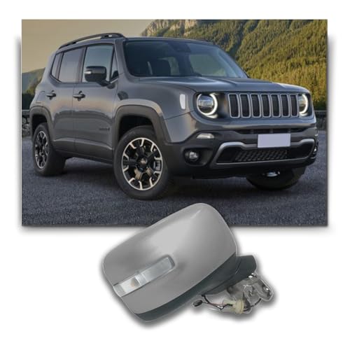 CG94 - Specchietto Retrovisore Elettr. Term. Ribalt. C/FAN. per Auto JE_EP RENEGADE - Calotta da Verniciare - ASF. 6 + 2PIN