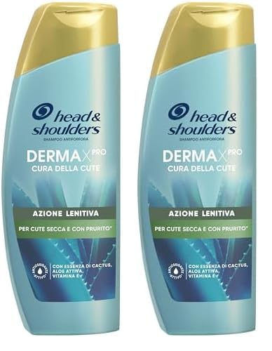 Head & Shoulders Shampoo Antiforfora DERMAXPRO Azione Lenitiva Per Cute Secca Con Prurito, Con Estratto Di Cactus, Aloe Attiva, Vitamina E, Clinicamente E Dermatologicamente Testato