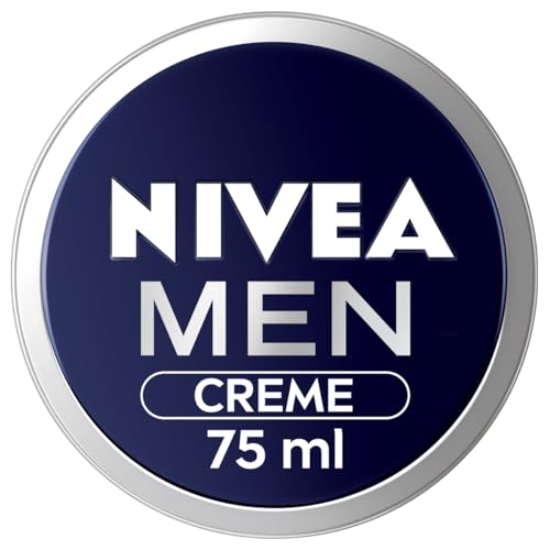 NIVEA MEN Creme Crema Idratante Uomo da 75 ml, Crema Multiuso per Corpo, Mani e Viso a Rapido Assorbimento, Crema Idratante Appositamente Studiata per la Pelle dell'Uomo