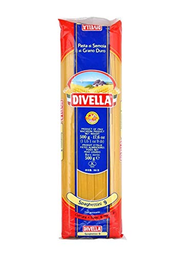 DIVELLA PASTA DI SEMOLA DI GRANO DURO SPAGHETTINI 9 GR 500 X 36