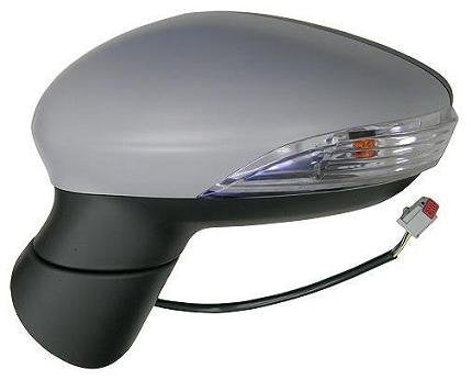 RETROVISORE ELETT. Term. C/Fan. E Luce CORT. Destro [Lato Passegero] per Auto: Fiesta - Calotta da VERNICIARE - 8PIN - Vetro ASF.