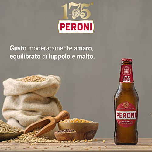 Peroni Birra Limited Edition, Cassa Birra con 15 Birre in Bottiglia da 66 cl, 9.90 L, Birra Lager con Malto 100% Italiano, Gusto Moderatamente Amaro, Gradazione Alcolica 4.7% Vol
