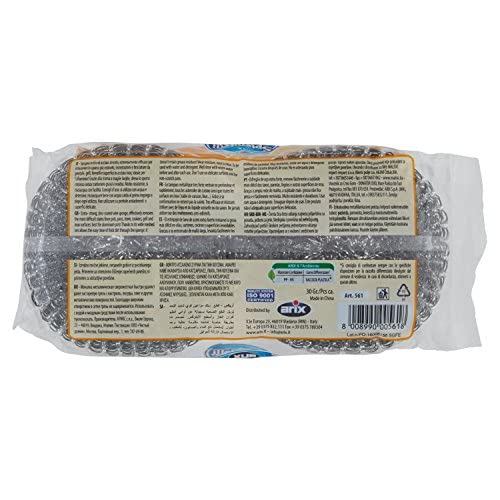 Arix Spendelli, Paglietta abrasiva in Acciaio zincato Confezione da 2 Pezzi, by