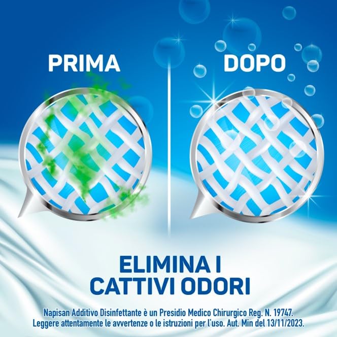 Napisan Extra Protection Additivo Lavatrice, Additivo Disinfettante Lavatrice in Polvere Battericida, 12 Confezioni da 500gr di Additivo in Polvere Lavatrice