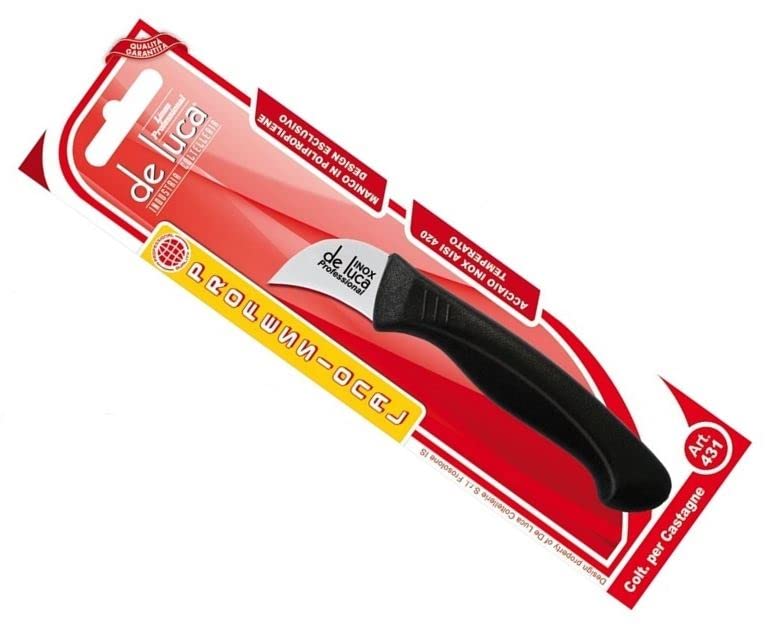 DE LUCA Coltello per Castagne Lama in Acciaio Inox Linea PROFESS SPESS.2.0 mm