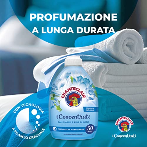 Chanteclair - Ammorbidente "I Concentrati", Sali Marini e Fior di Loto, Protegge la morbidezza del bucato, Profumo Intenso e Persistente sui Capi