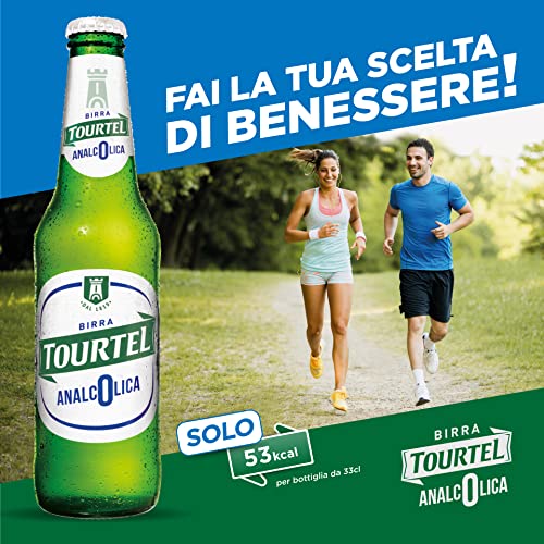 Tourtel Cassa Birra Analcolica con 24 Bottiglie da 33 cl, 7.92 L, Birra Analcolica Premium Lager dal Gusto Pieno e Deciso e dal Colore Giallo Paglierino, Zero Alcol