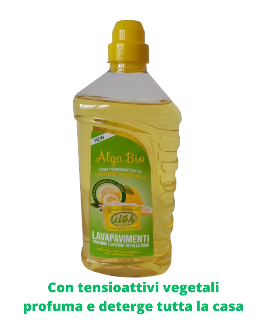 Alga bio detersivo lavapavimenti profumato con olio al cedro con tensioattivi di origine vegetale rimuove lo sporco e sgrassa