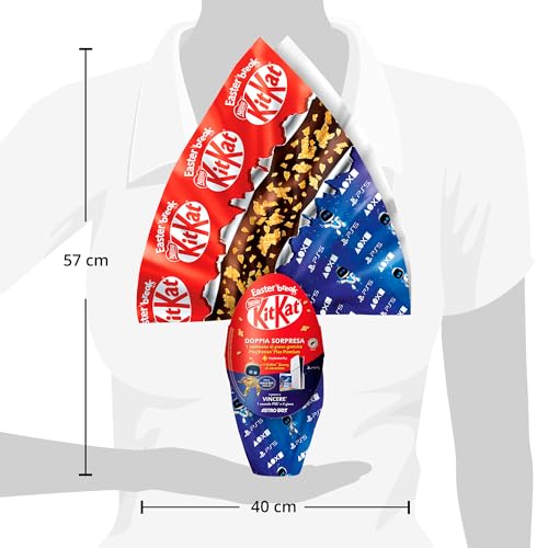 KITKAT Uovo di Pasqua 2025 Cioccolato al Latte con Sorpresa e 1 KitKat Bunny 240g
