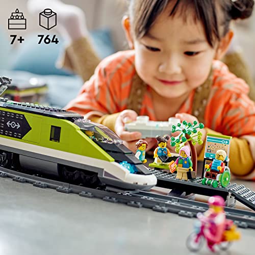 LEGO City Express 60337 - Set di giocattoli da costruzione con treno passeggeri con tecnologia potenziata, per ragazzi, ragazze e bambini dai 764 anni in su (764 pezzi)