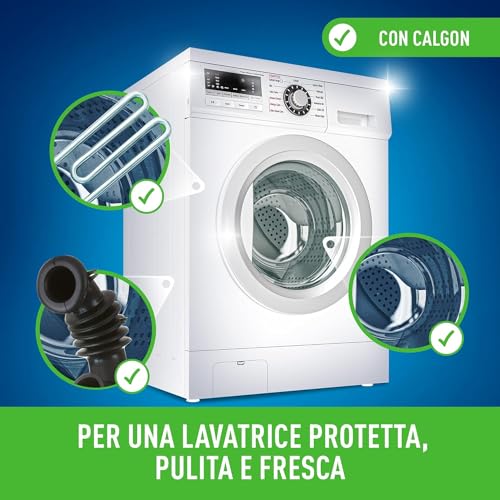 Calgon Power Polvere Anticalcare Lavatrice 4 in 1, 6 Confezioni da 1800g di Anticalcare per Lavatrici, Additivo Lavatrice per una Protezione da Calcare, Sporco e Cattivi Odori
