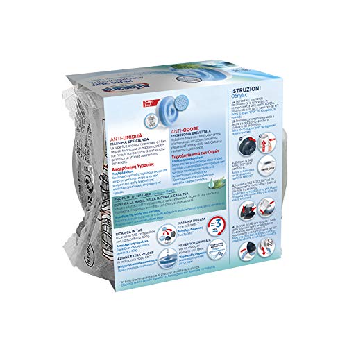 Ariasana Aero 360 Ricarica TAB Cascata di Montagna per dispositivo Ariasana Aero 360° kit, Assorbi umidità al profumo naturale contro umidità e cattivi odori, Ariasana ricarica TAB 1 da 450g